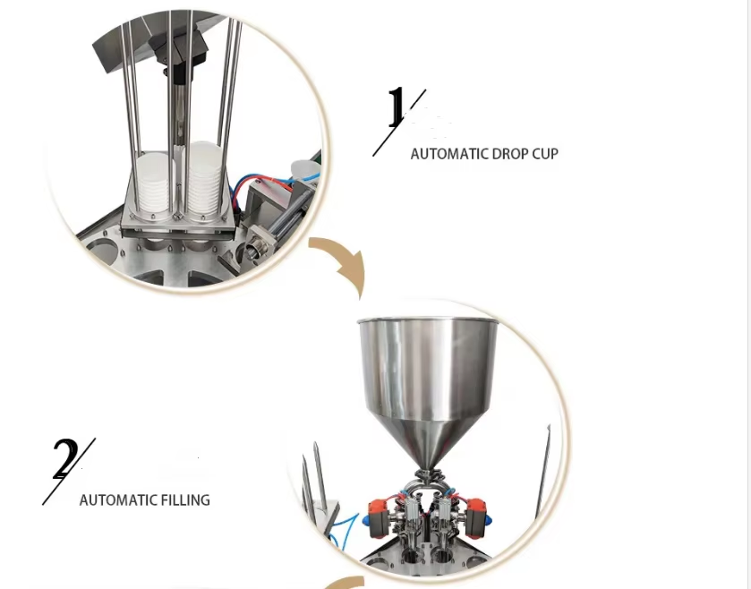 Automatic cup sealing machine