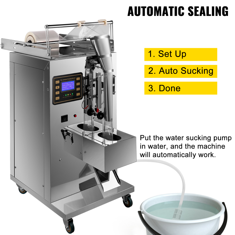 Máquina de enchimento e selagem de saco de refrigerante líquido / gelatina / gelatina / líquido