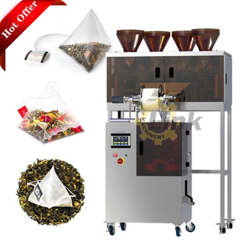 Venda máquina embaladora de chá piramidal triangular automática de alto grau 2021